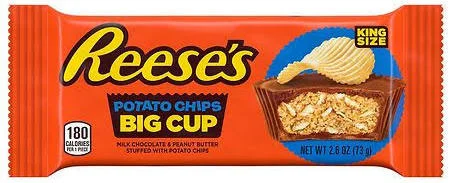 Peanut butter cups: potato chips